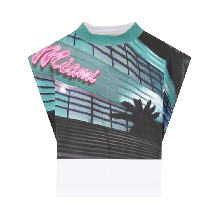 Palm Angels Getty Miami Muscle Tee WhiteMulticolor