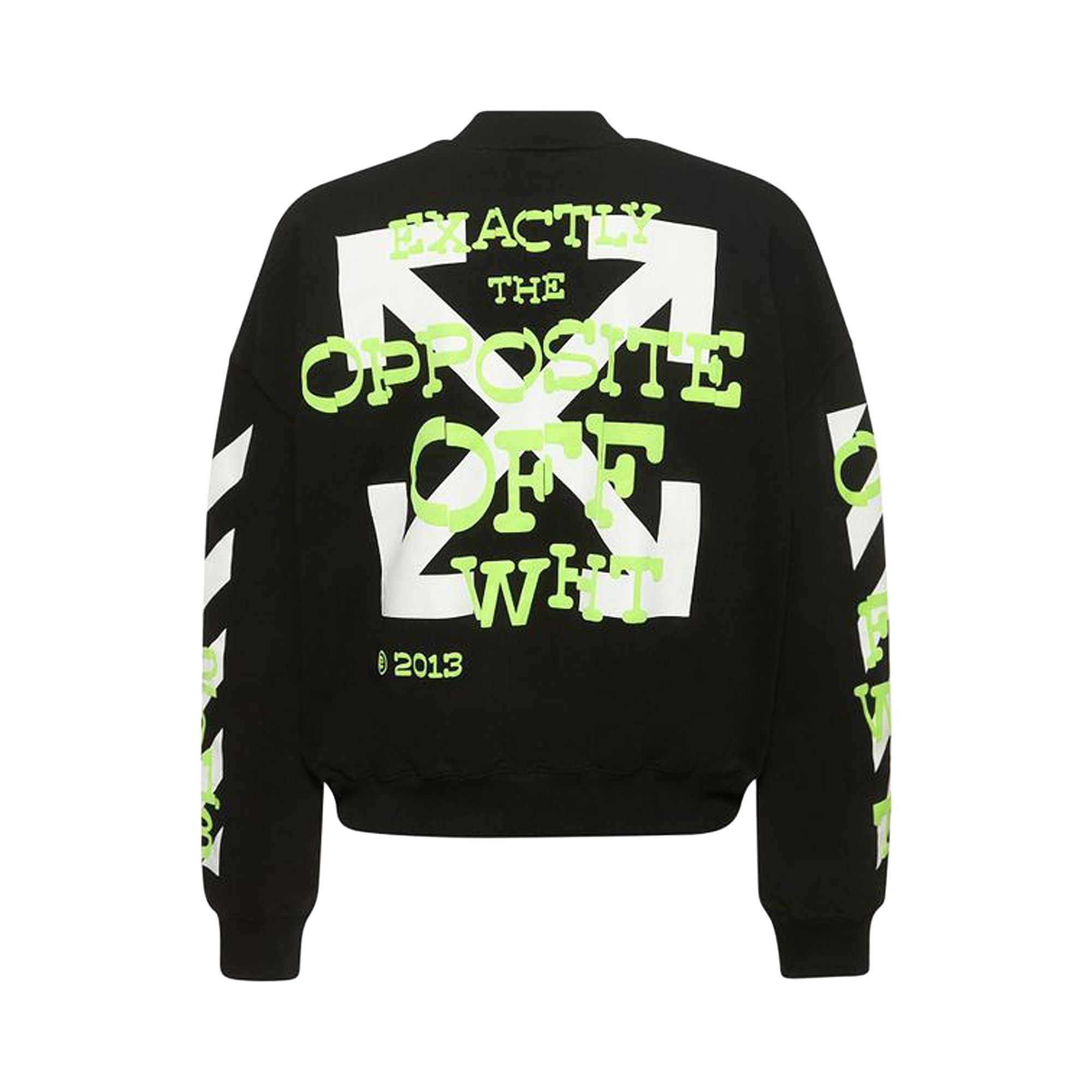 Buy Off-White Opposite Arrow Boxy Crewneck 'Black/Lime