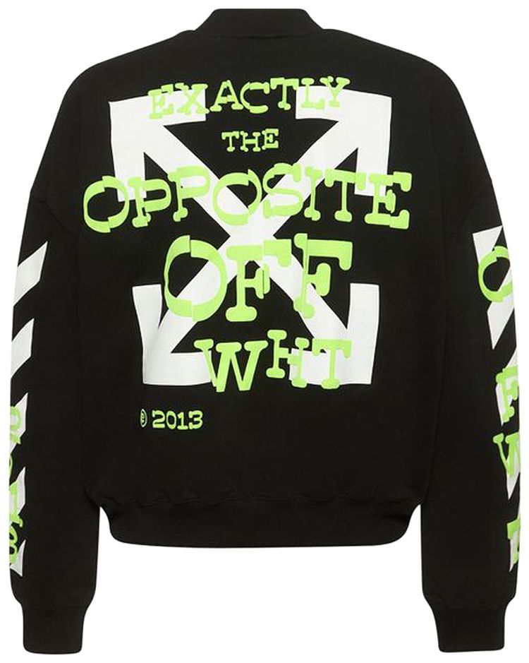 Off White Opposite Arrow Boxy Crewneck BlackLime