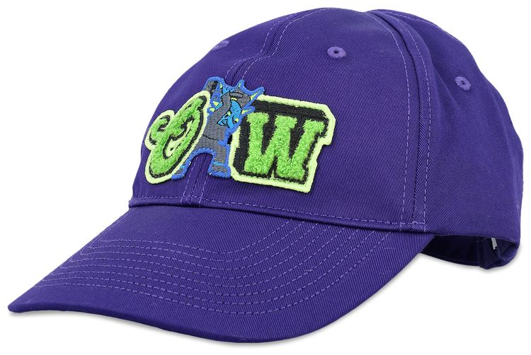 Off White Varsity Baseball Cap PurpleGreen Flou