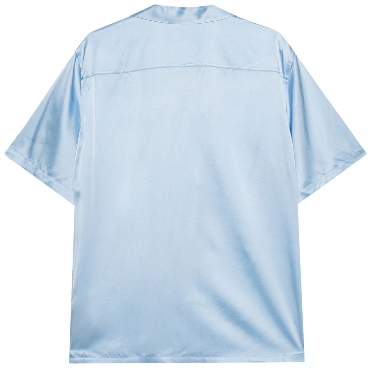 Nahmias Miracle Academy Silk Short Sleeve Button Down Light Blue