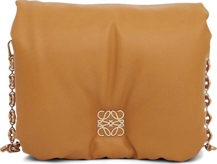 Goya Puffer Small Leather Shoulder Bag in Brown - Loewe