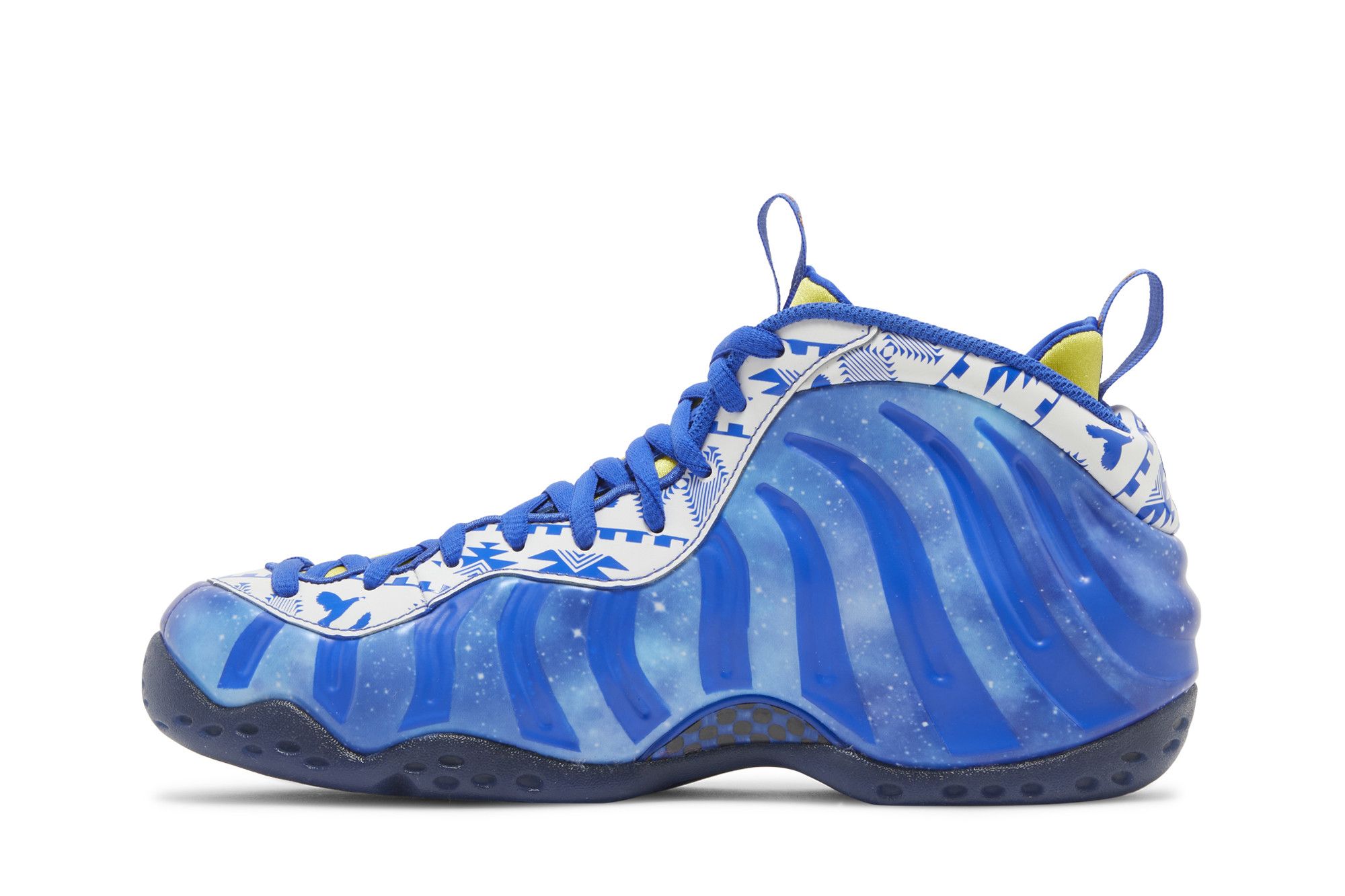 Blue and white foamposites shop