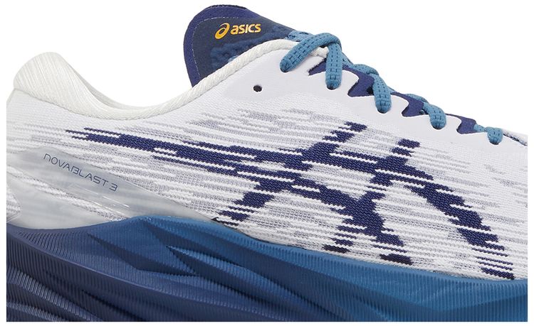 Asics Novablast 3 White Deep Ocean