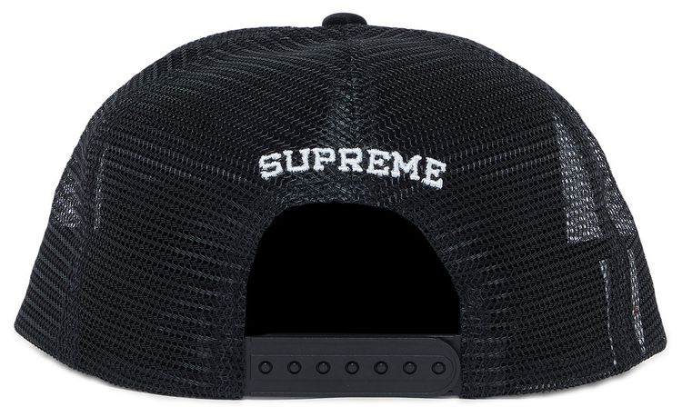 Supreme Stamped Mesh Back 5 Panel Black