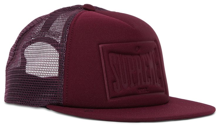 Supreme Stamped Mesh Back 5 Panel Maroon