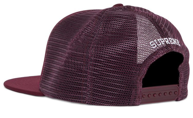 Supreme Stamped Mesh Back 5 Panel Maroon