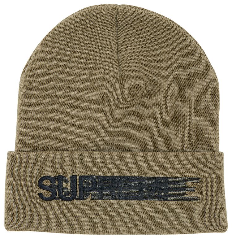 Supreme Motion Logo Beanie Taupe