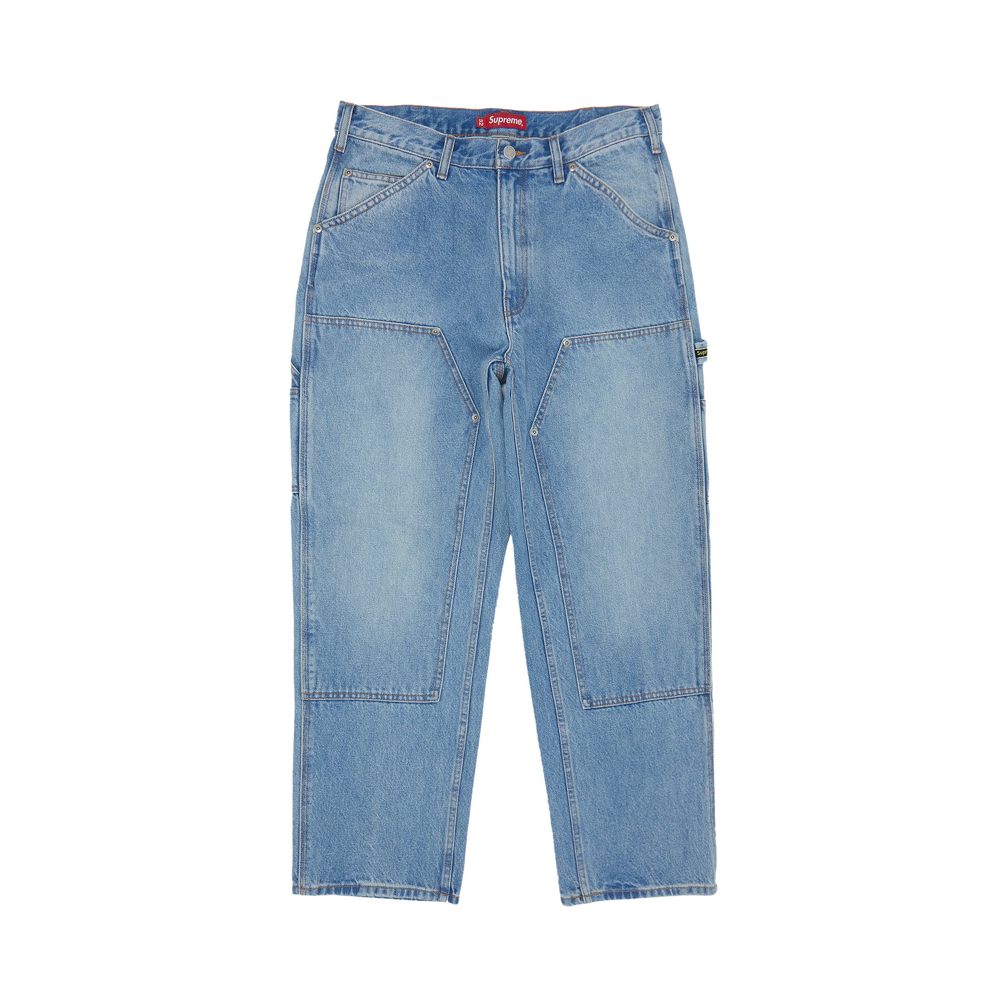 Double Knee Painter Pant Washed Blue