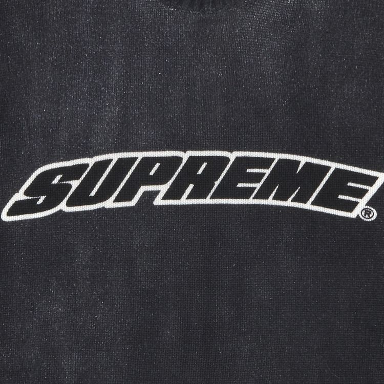 Supreme Printed Washed Sweater Black