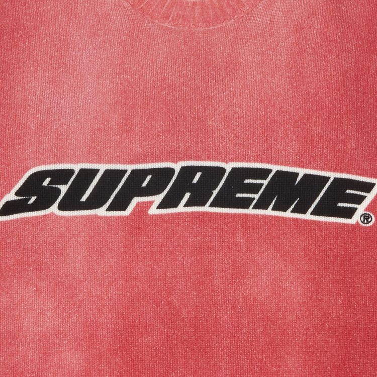 Supreme Printed Washed Sweater Pink
