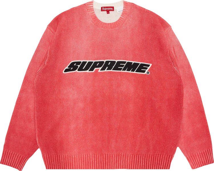 Supreme Printed Washed Sweater 'Pink'