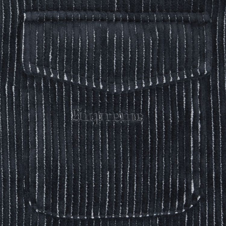 Supreme 2 Tone Corduroy Zip Up Shirt Black