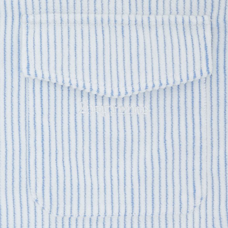 Supreme 2 Tone Corduroy Zip Up Shirt White