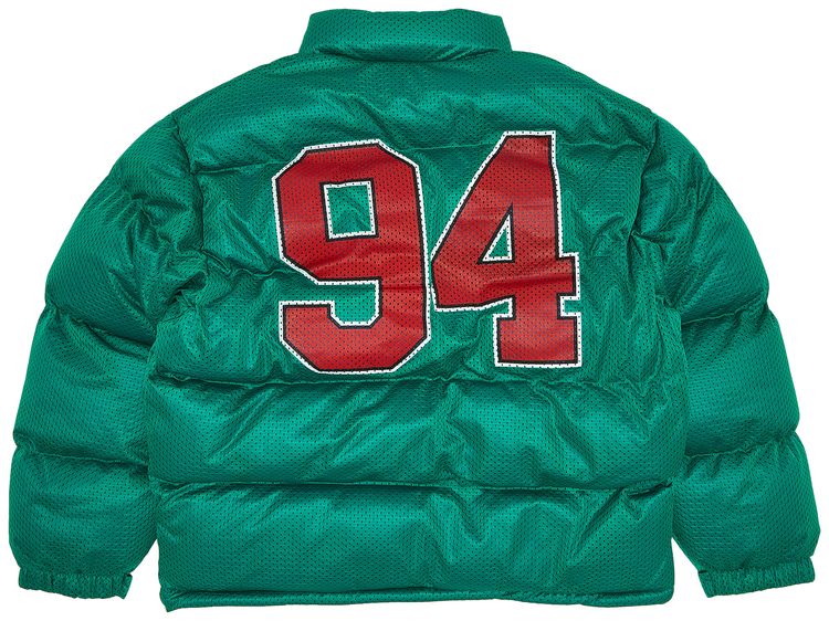 Supreme Mesh Jersey Puffer Jacket Green