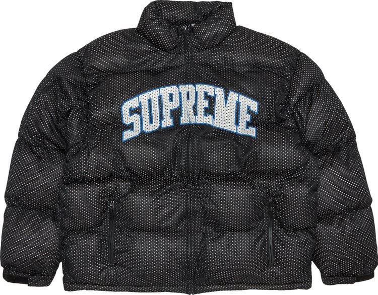 Supreme Mesh Jersey Puffer Jacket 'Black'