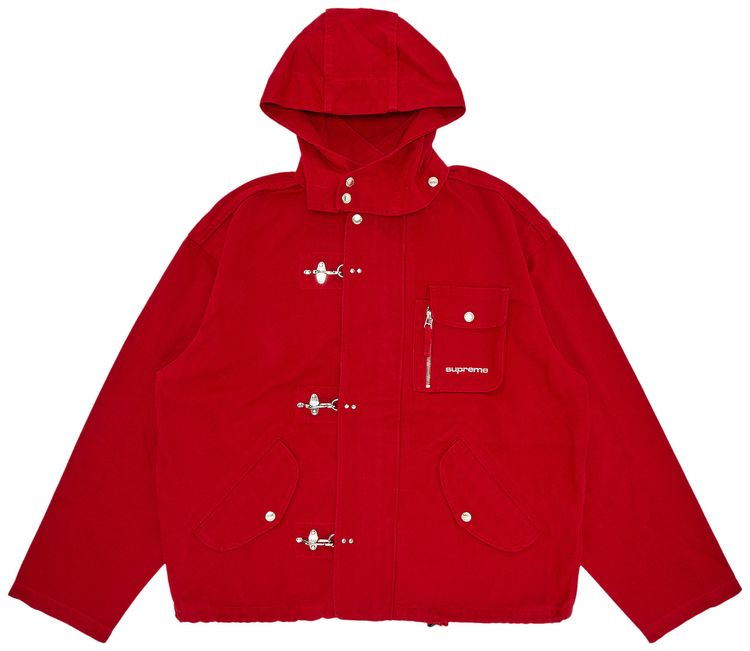 Supreme Canvas Clip Jacket Red