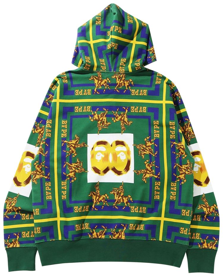 BAPE Double Ape Head Relaxed Full Zip Hoodie Green