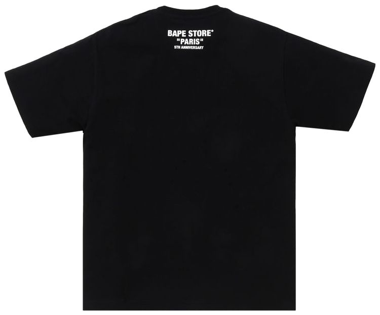BAPE By Bathing Ape 5th Anniversary Paris T Shirt Black