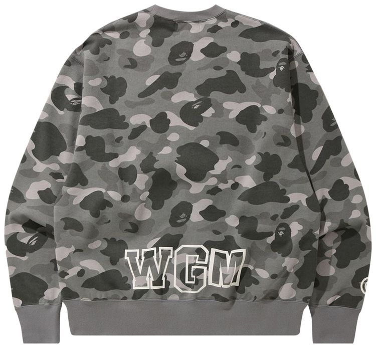 BAPE Color Camo Shark Relaxed Fit Crewneck Grey
