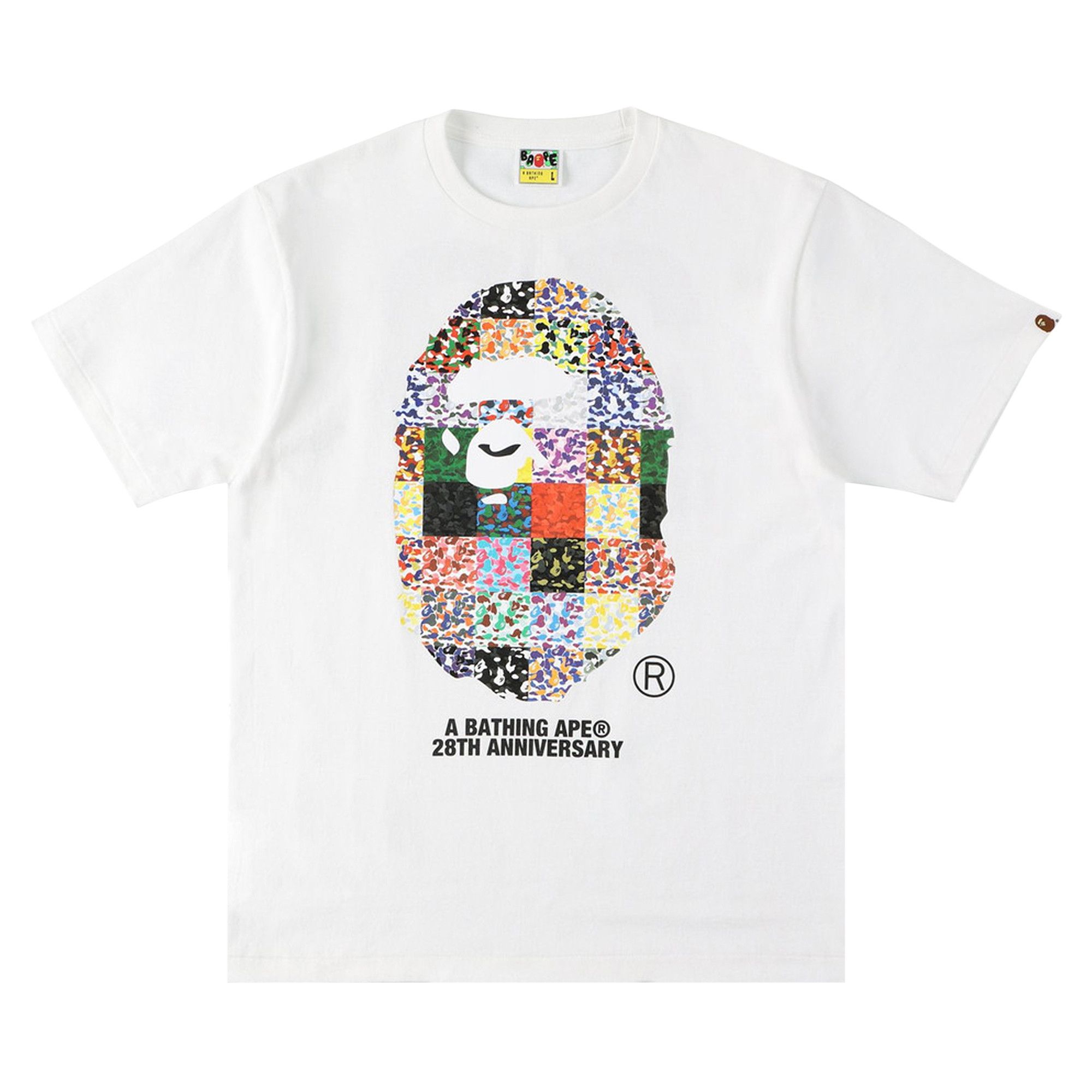 Buy BAPE 28th Anniversary Ape Head T-Shirt 'White' - 1H20