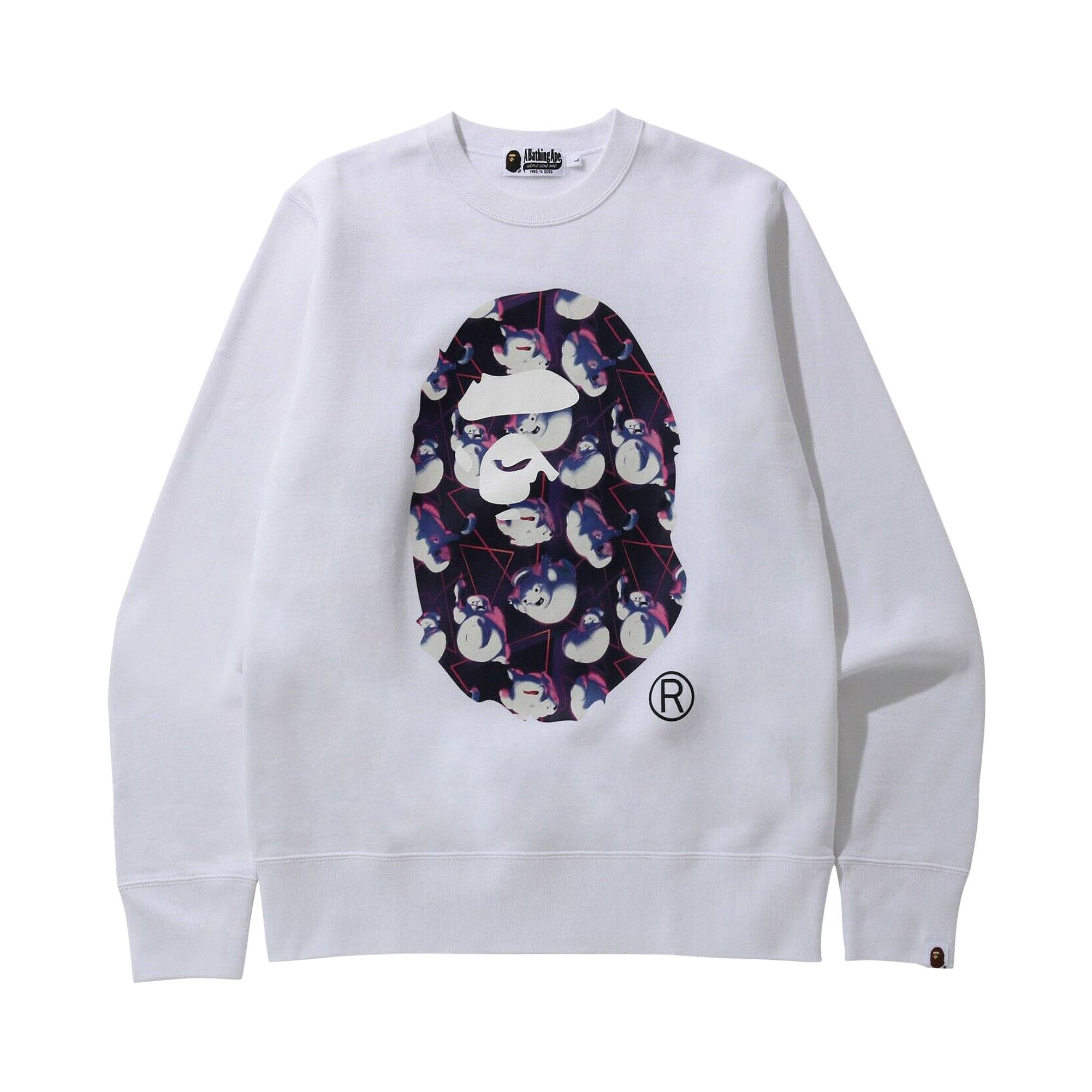 Buy BAPE x Ghostbusters Ape Head Crewneck White 1H23 113 904