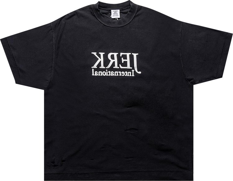 Vetements Destroyed Jerk T-Shirt 'Black'