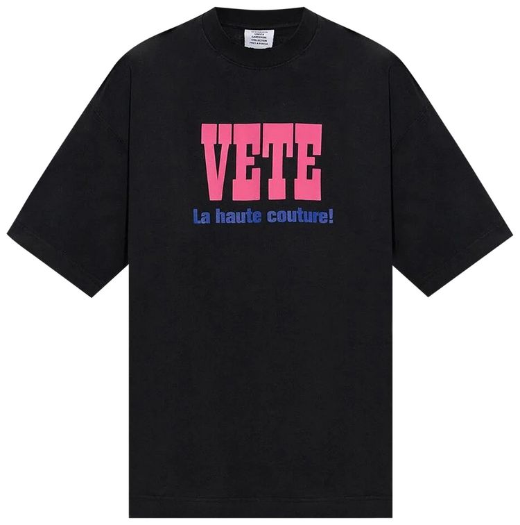 Vetements La Haute Couture T Shirt Black