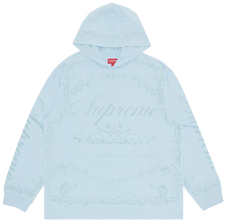 Supreme Celebr Hooded Long Sleeve Top Blue
