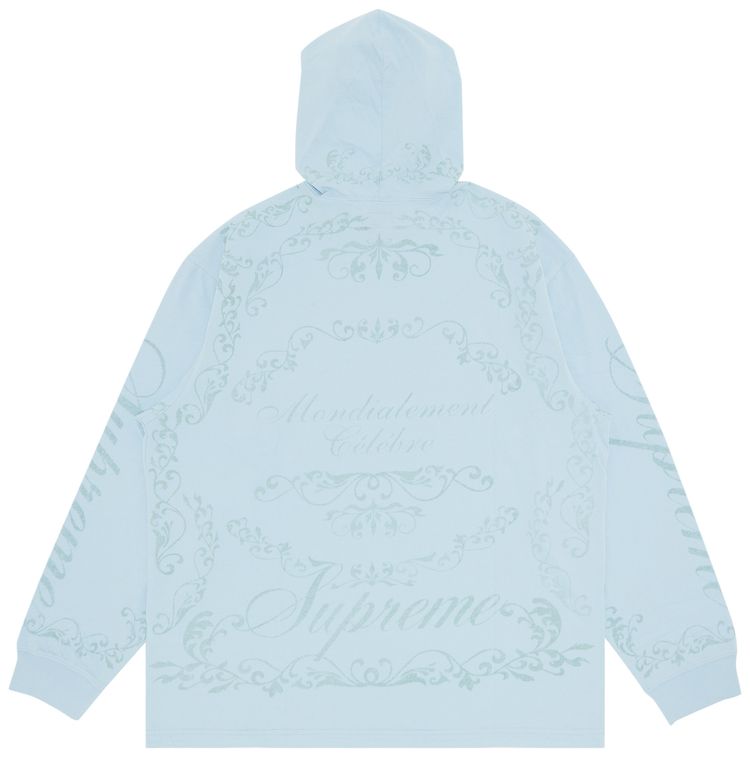 Supreme Celebr Hooded Long Sleeve Top Blue
