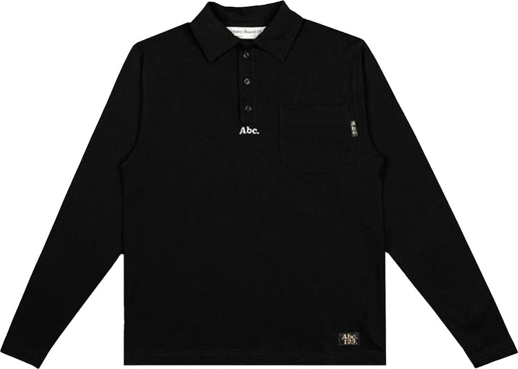 Advisory Board Crystals Long Sleeve Polo Shirt Black