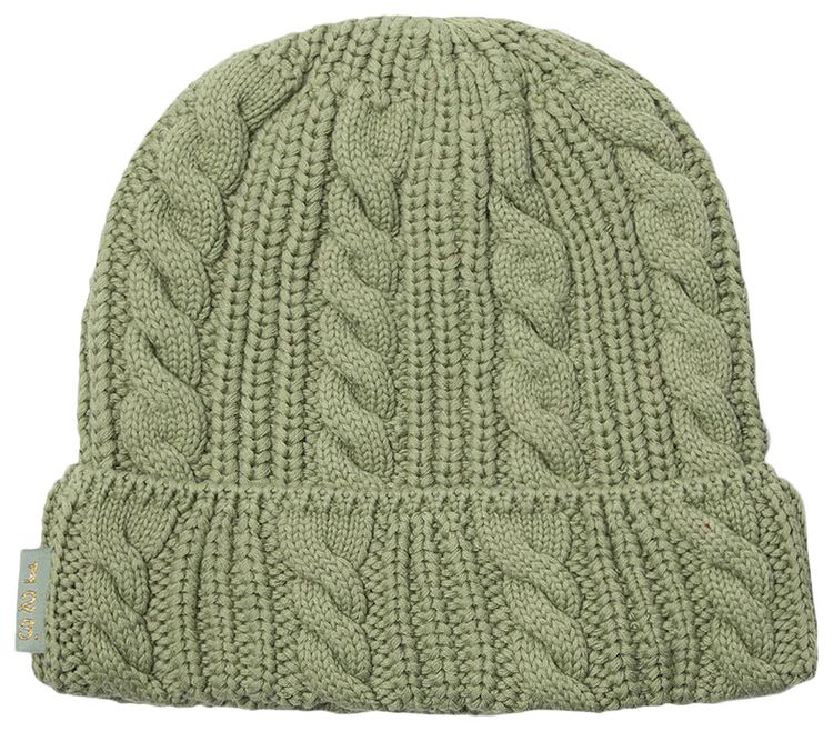 Advisory Board Crystals Cable Knit Beanie Green