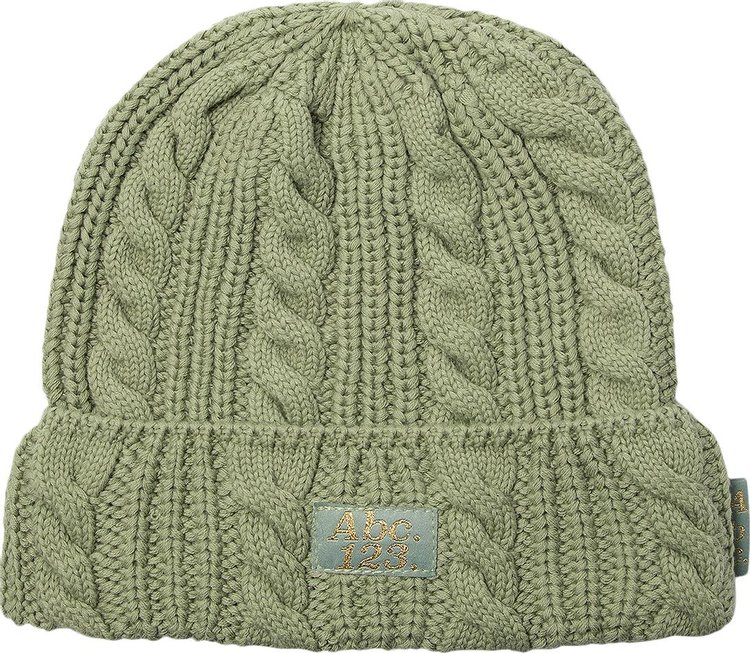 Advisory Board Crystals Cable Knit Beanie 'Green'