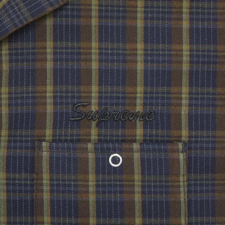 Supreme Short Sleeve Coverall Navy Plaid