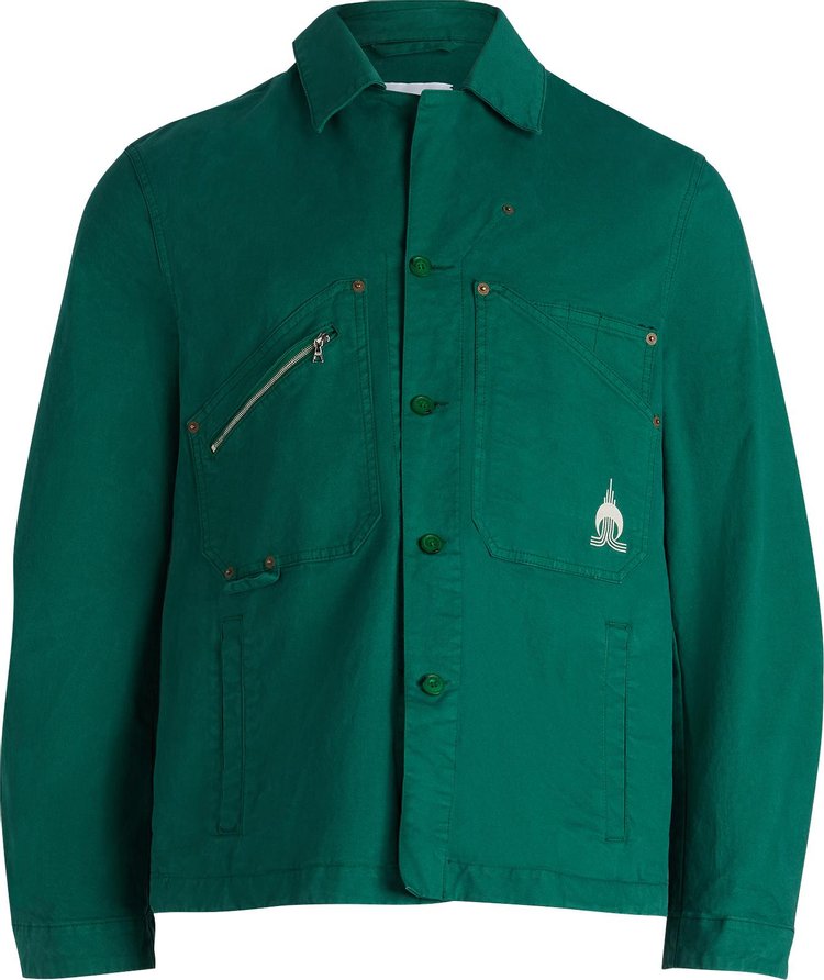 Marine Serre Workwear Jacket 'Evergreen'