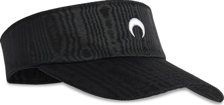 Marine Serre Recycled Embroidered Moire Visor Cap 'Black'