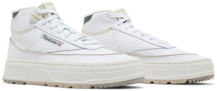 Reebok Wmns Club C Geo Mid White Dark Green