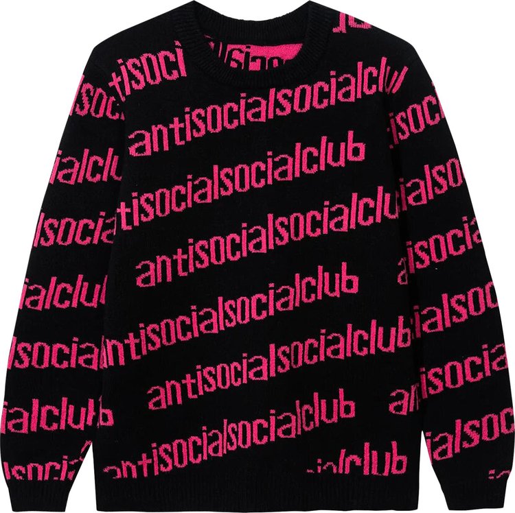 Anti Social Social Club In The Loop Knit Crewneck 'Black'