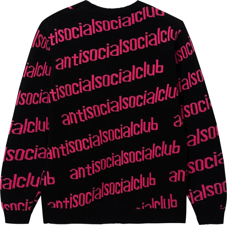 Anti Social Social Club In The Loop Knit Crewneck Black