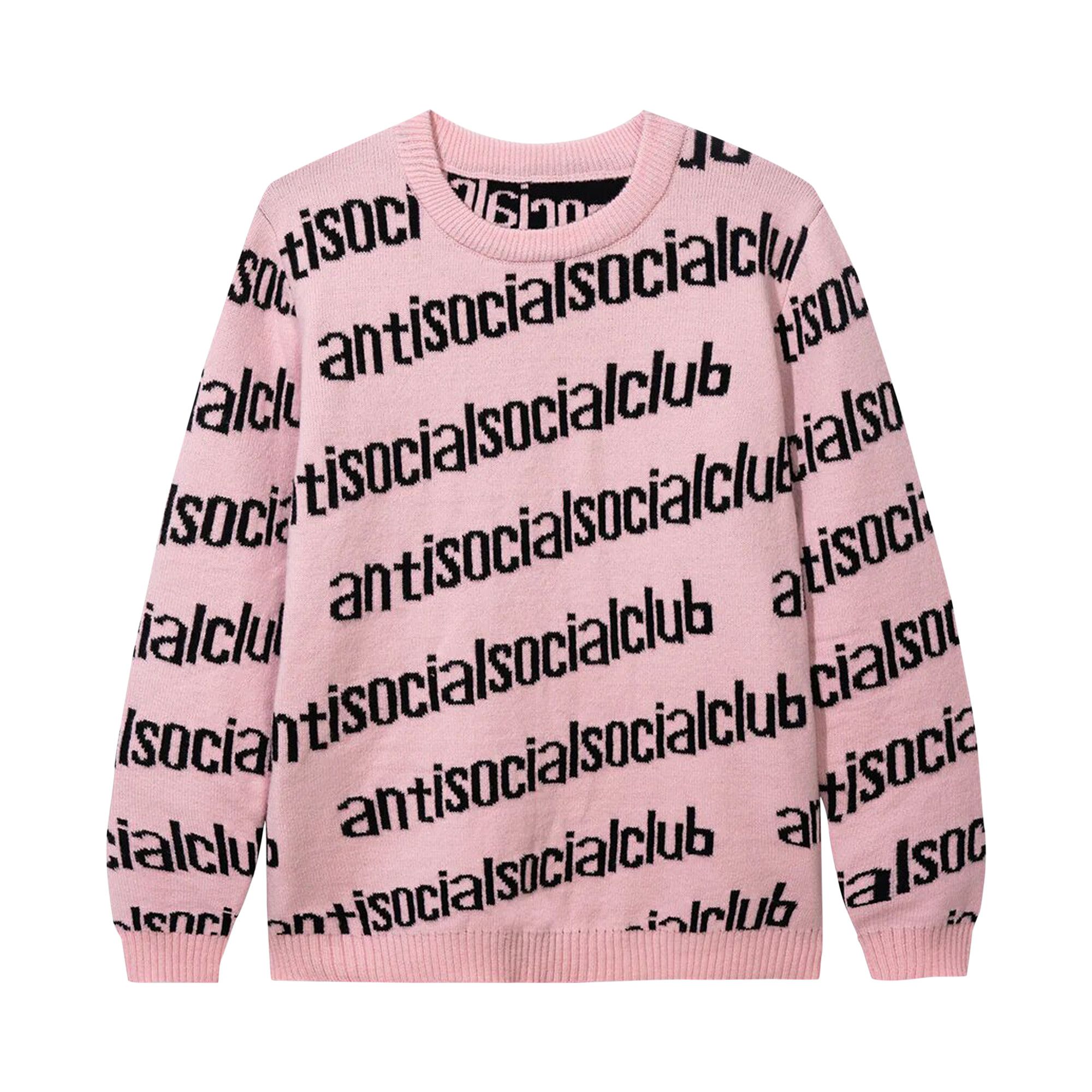 Anti social social club pink crewneck hot sale