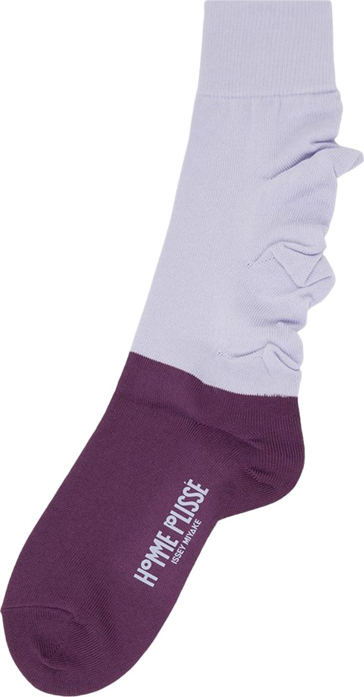 Homme Plisse Issey Miyake Flower Socks Purple