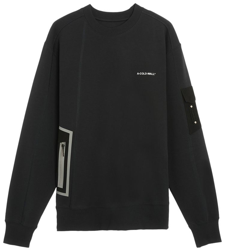 A Cold Wall Polygon Technical Crewneck Black
