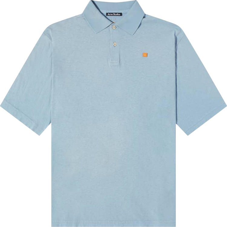 Acne Studios Egnes Face Fade Out Polo 'Dusty Blue'