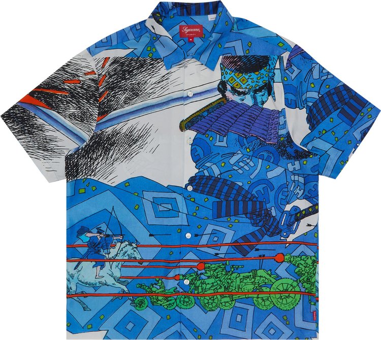 Supreme Ronin Silk Short-Sleeve Shirt 'Blue'