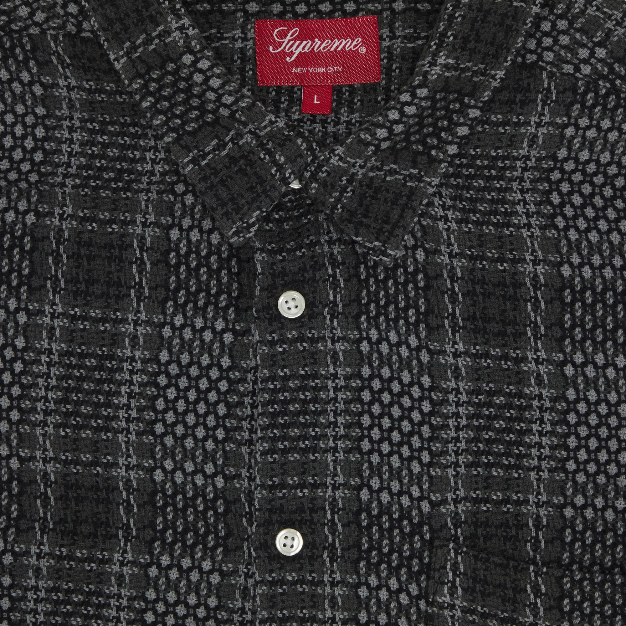 Buy Supreme Basket Weave Plaid Shirt 'Black' - SS23S20 BLACK | GOAT