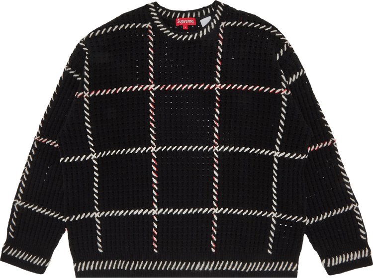 Supreme Quilt Stitch Sweater Black