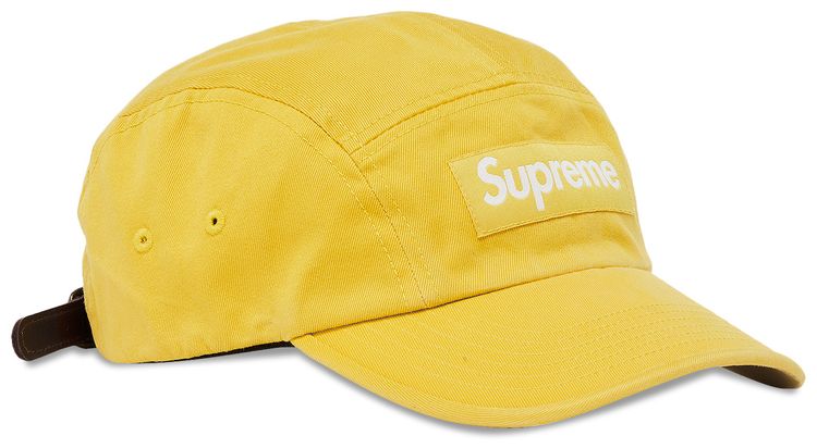 Supreme Washed Chino Twill Camp Cap Yellow