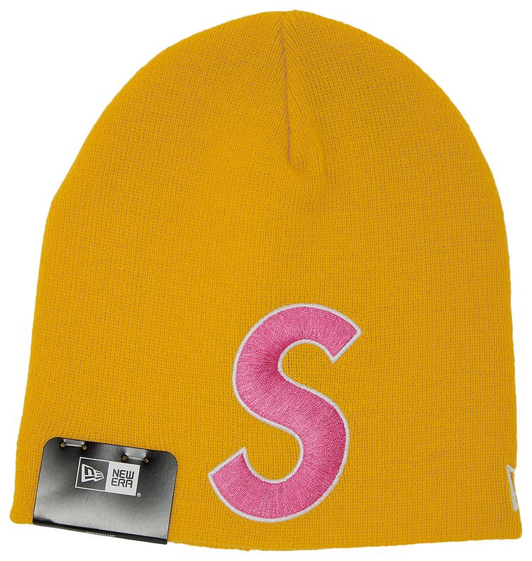 Supreme x New Era S Logo Beanie Gold