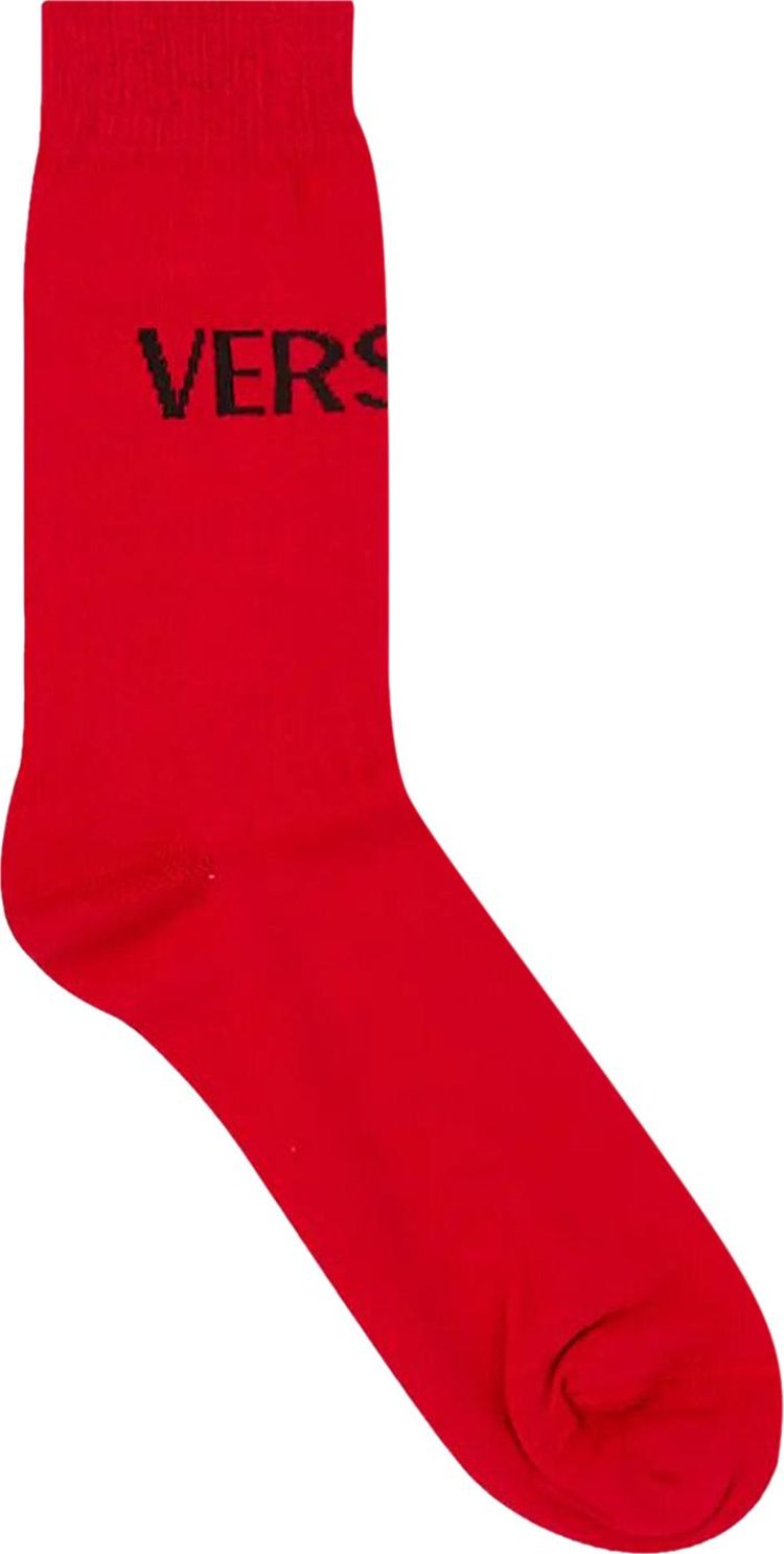 Versace Logo Socks 'Parade Red/Black'