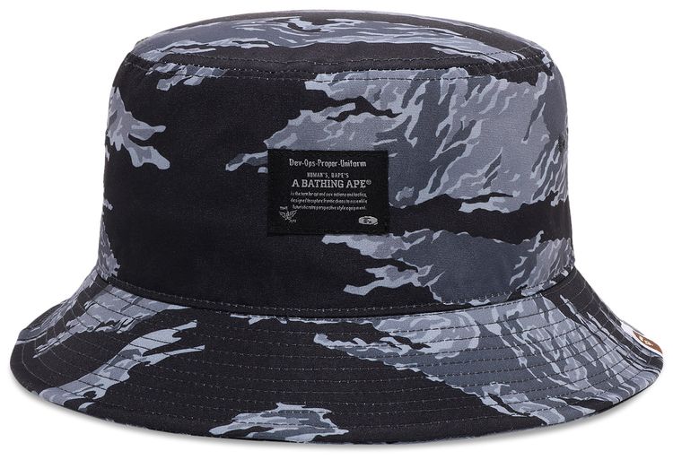 BAPE Tiger Camo Bucket Hat Black